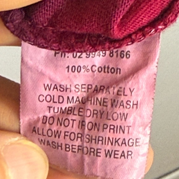 Arlunga Design Artistic Dye Red & Purple Long Sleeve Hoodie Size XL - Picture 10 of 12